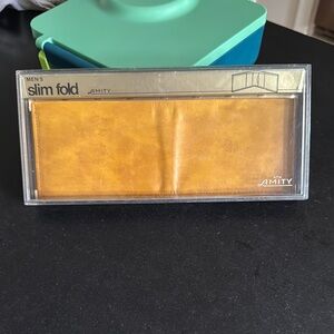 Vintage Amity  Mustard Gold leather wallet